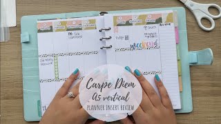 Carpe Diem A5 Vertical Planner Inserts Review [upl. by Deelaw]