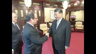 Chinese President Xi Jinping Met With Former French President Francois Hollande on ChinaFrance Tie [upl. by Amles710]