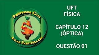 UFT  FÍSICA  CAPÍTULO 12 ÓPTICA  QUESTÃO 01 [upl. by Atsillak]