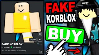 THE NEW FAKE KORBLOX LEG TRICK ONLY 125 ROBUX ROBLOX CHEAP AVATAR TRICKS [upl. by Orland653]