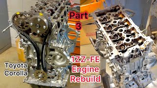 1ZZFE 18L Engine Rebuild  Timing Chain Replacement  Valve Clearance Of Toyota Corolla [upl. by Arakawa]