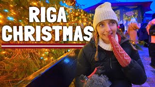 THE BEST EUROPEAN CHRISTMAS MARKET Riga Latvia [upl. by Enneillij474]