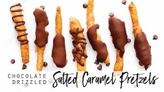 Chocolate Drizzled Salted Caramel Pretzels [upl. by Gothart]