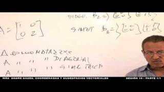 Más sobre bases coordenadas y subespacios vectoriales  Seseón19  19 [upl. by Nodyarg]