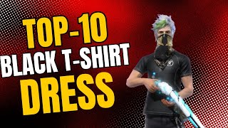 Top 10 Black TShirt Dress Combination  Baseball Jersey TShirt Dress Combination freefire dress [upl. by Bryan225]