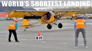 STOL Competition  World Record Shortest Landing 9 Feet 5 Inches [upl. by Eikcid]