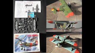 Polikarpov I15 172 ICM unboxing and build [upl. by Amuh]