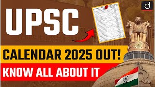 LIVE  UPSC Calendar 2025 Released  UPSC Exam 2025  UPSC Exam Date 2025  Drishti IAS English [upl. by Dnumsed611]