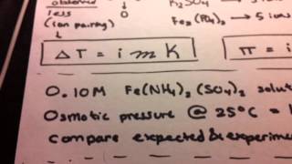 Vant Hoff factor and Colligative Properties for Electrolyte Solutions [upl. by Kimbra]