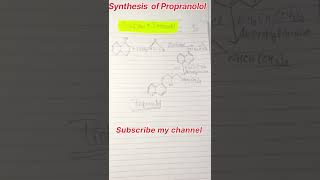 Synthesis of propranolo  medicine pharmacy pharmacystudents [upl. by Embry895]