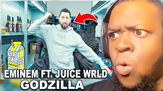 HE’S NOT REAL First Time Reaction to Eminem  “Godzilla” ft Juice WRLD [upl. by Tiphani184]