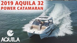 2019 Aquila 32 Power Catamaran at MarineMax St Petersburg Florida [upl. by Downs614]