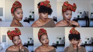 HOW TO Tie a Headwrap  Short to medium natural hair styles 4b 4c ft Cee Cee’s Closet NYC [upl. by Andonis]