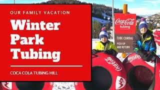 Tubing at Winter Park Resort  Coca Cola Tubing Hill Colorado Update [upl. by Elreath843]