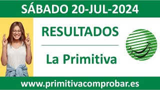 Resultado del sorteo La Primitiva del sabado 20 de julio de 2024 [upl. by Powe]