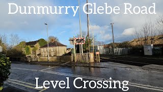 Warbling Alarm Dunmurry Glebe Road Level Crossing Belfast Monday January 22012024 [upl. by Acirfa524]