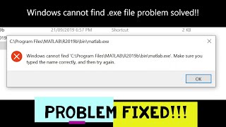 Problem Solved  Windows cannot find exe file Make sure you typed the name correctly [upl. by Annadiane]