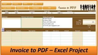 Excel Invoice to PDF  Excel Invoice Creator  Excel VBA Project [upl. by Alig421]