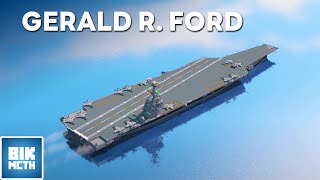 USS Gerald R Ford CVN78 in Minecraft [upl. by Ulrich237]