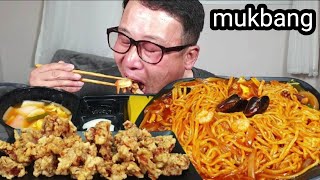 꾸덕한 볶음짬뽕에 탕수육 먹방 🤓👍Jjamppong Tangsuyuk  REAL SOUND MUKBANG [upl. by Llyrrad]