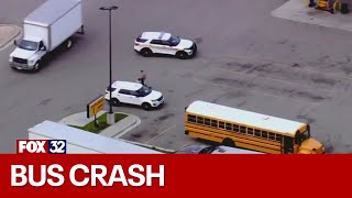 11 injured in south suburban school bus crash [upl. by Rey872]