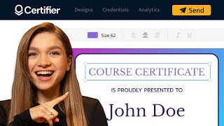 How to Create and Send a Certificate using certificate maker Certifier [upl. by Annasoh]