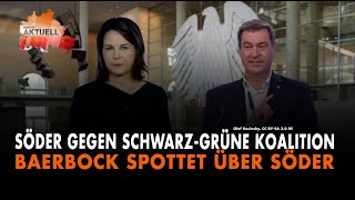 Baerbock spottet über Söders Absage zur schwarzgrünen Koalition [upl. by Sokem]