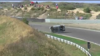 Crash MG MGB Rolls  Historic Grand Prix Zandvoort [upl. by Clova116]