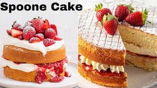 Easy Spoon Cake  How To make Spoon Cake  Easy Basic Cake Recipe  Tasty amp Very Easy Cake [upl. by Abehs818]