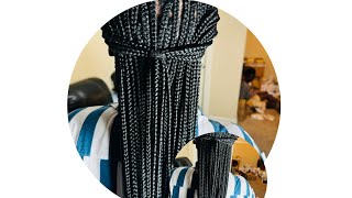 Knotless box braids tutorial [upl. by Candide]