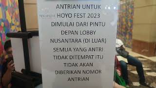 Syarat Antrian Membeli Merchandise Di Acara Hoyofest 2023 Mall Artha Gading [upl. by Adnauqal]