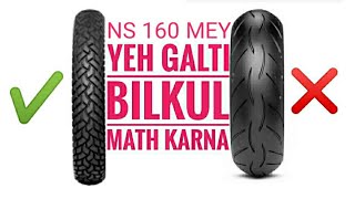 Pulsar ns 160 wide tyre  12080 vs 13070 Which is better   Are wider tyre badgood for ns 160 [upl. by Harehs]