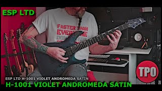 Guitar Setup  ESP LTD H1001 VIOLET ANDROMEDA SATIN  Ernie Ball Super Slinky 2221 [upl. by Aennaej630]