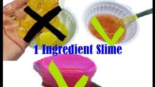 1 Ingredient Slime  Testing No GlueBorax or Detergent Slime Recipes [upl. by Suoilenroc420]