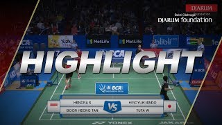 Hendra SetiawanBoon Heong INAMAS vs Hiroyuki EndoYuta Watanabe JPN [upl. by Naujal]