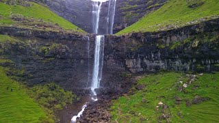 RoadTrip Faroe Islands  Streymoy  Fossá Waterfall  Drone  20240809 [upl. by Roxy]