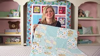 How to Make a Quick amp Simple Receiving Blanket DIY Tutorial  Fat Quarter Shop [upl. by Engamrahc]