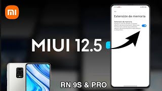 INSTALA MIUI 125 CON EXTENSIÓN DE RAM EN REDMI NOTE 9S amp 9 PRO [upl. by Leseil]