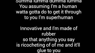 EminemRap God Supersonic Speed Rap Lyrics [upl. by Wolfort]