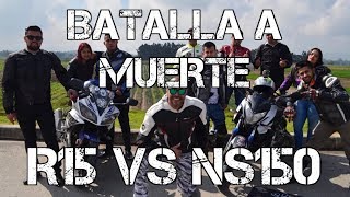 YAMAHA R15 VS PULSAR NS150 BATALLA FULLGASS [upl. by Madra]