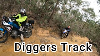 Diggers Track On the cfmoto 450mt tenere700 wr250r husky650 [upl. by Yaned]