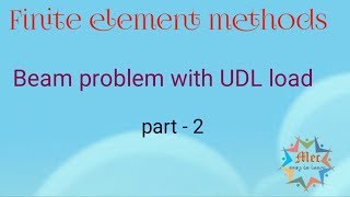 beam problem with UDL part 2 [upl. by Retha]