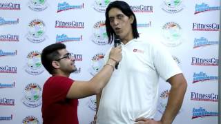 WWE Khali Duplicate Indian Tallest Bodybuilder at Sheru Classic exclusive interview [upl. by Ridglea]