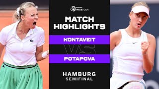 Anett Kontaveit vs Anastasia Potapova  2022 Hamburg Semifinal  WTA Match Highlights [upl. by Yankee]