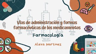 Formas farmacéuticas y vías de administración de los fármacos [upl. by Iorgos]