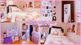 College Dorm Room Tour  Florida State University  InDepth  Pink Room Decor  Miyah Elani [upl. by Towrey]