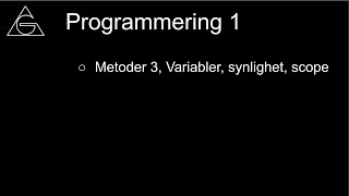 Metoder 3 Variabler synlighet scope [upl. by Lubba414]