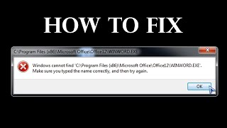 How to Fix windows cannot find make sure you typed the name correctly and then try again [upl. by Duane]