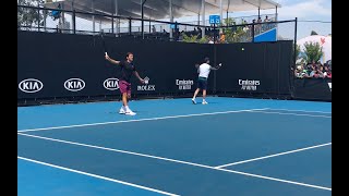 Roger Federer Practice 2020 AO [upl. by Olin]