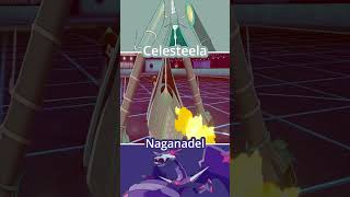 CELESTEELA vs NAGANADEL  Ultra Beast Pokémon Battle pokemon [upl. by Evreh]